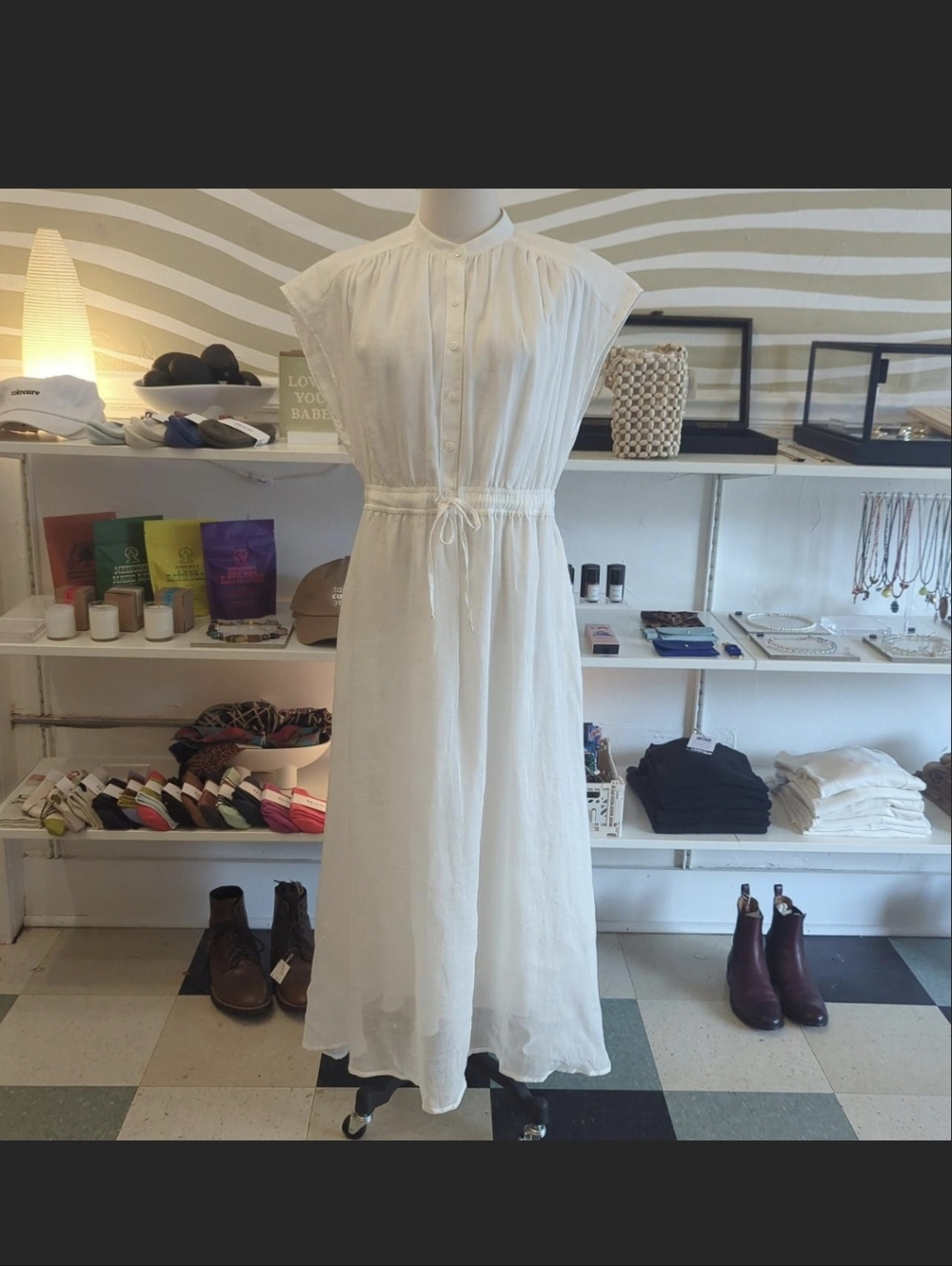 Elan white cotton maxi dress Tag size XL
